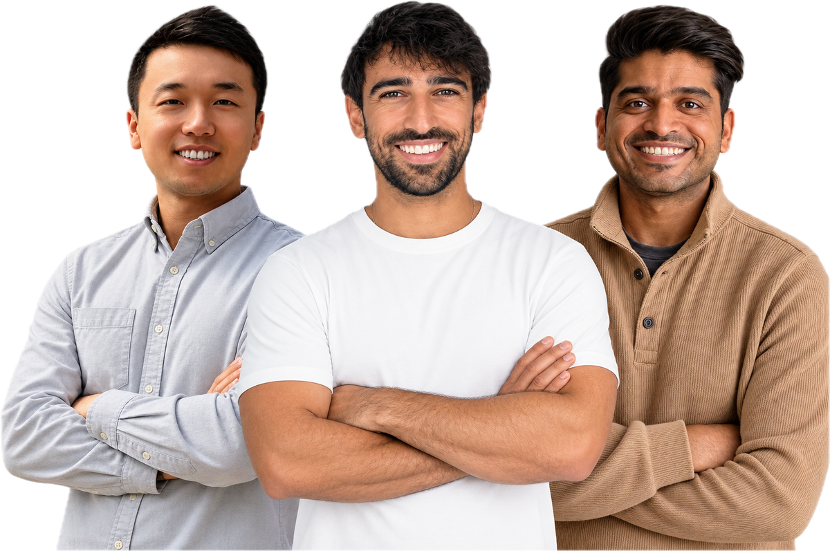 Henry Shi, Reah Miyara and Rohan Varma